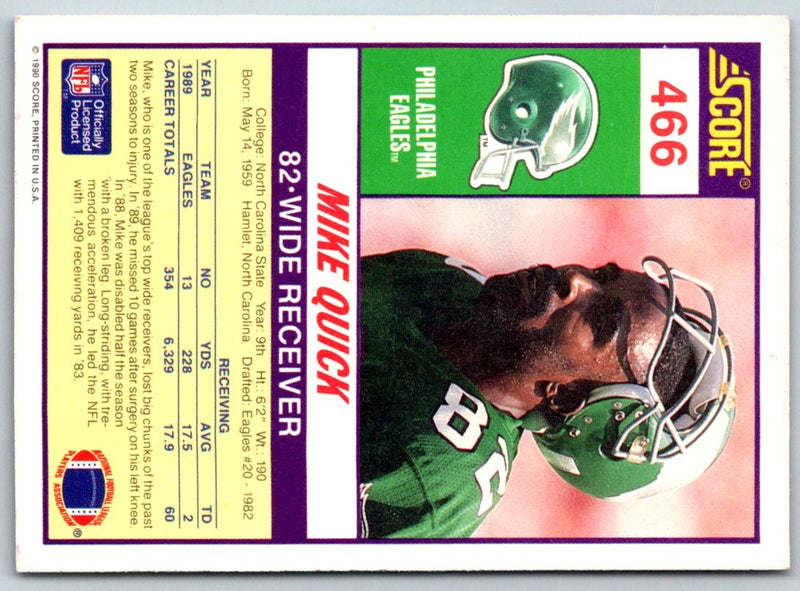 1990 Score Mike Quick