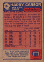 1985 Topps Harry Carson #114