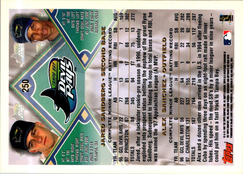 1998 Topps Jared Sandberg/Alex Sanchez