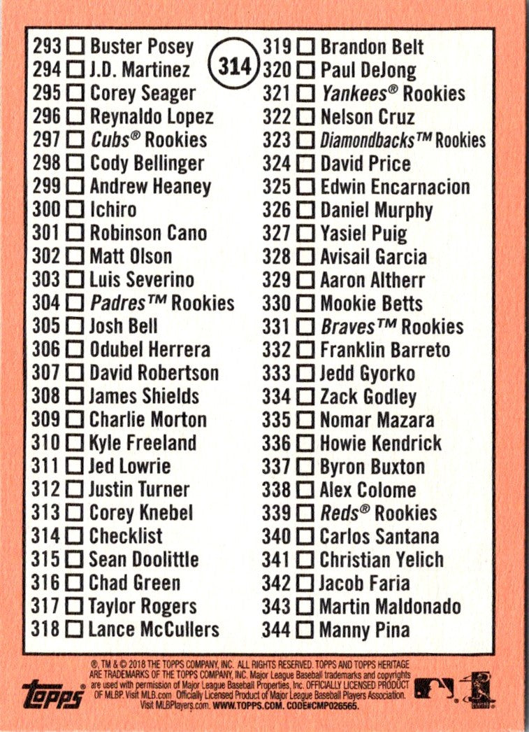 2018 Topps Heritage Cody Bellinger