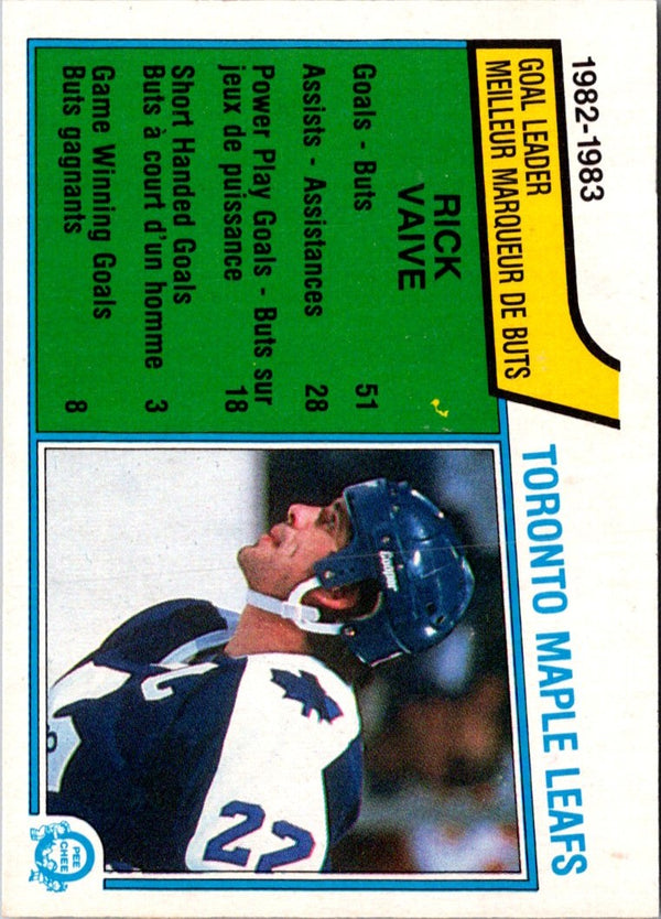 1983 O-Pee-Chee Rick Vaive #323