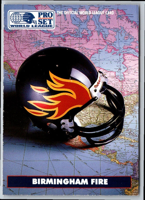 1991 Pro Set WLAF Helmets Birmingham Fire #2