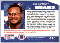 1990 Proset Mike Singletary #416
