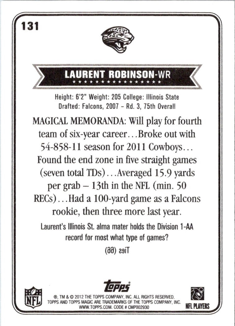 2012 Topps Magic Laurent Robinson