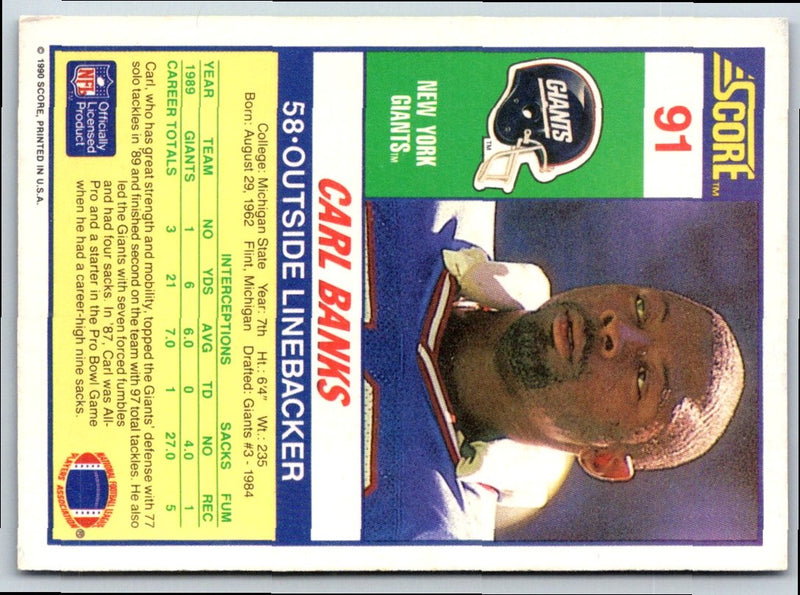 1990 Score Carl Banks