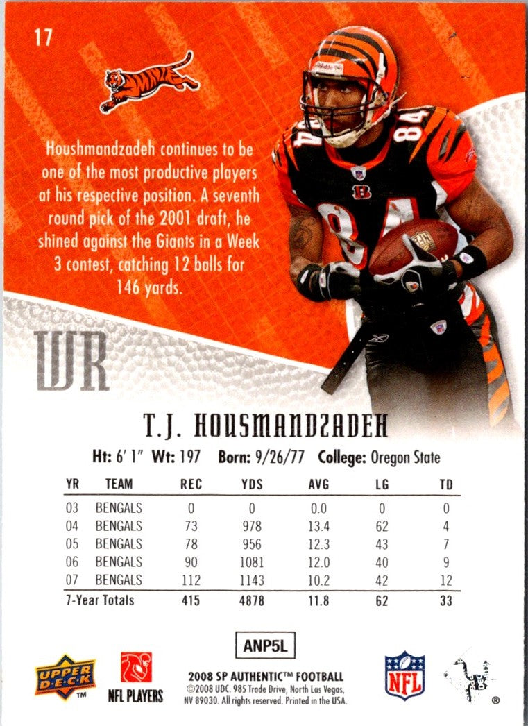 2008 SP Authentic Retail T.J. Houshmandzadeh