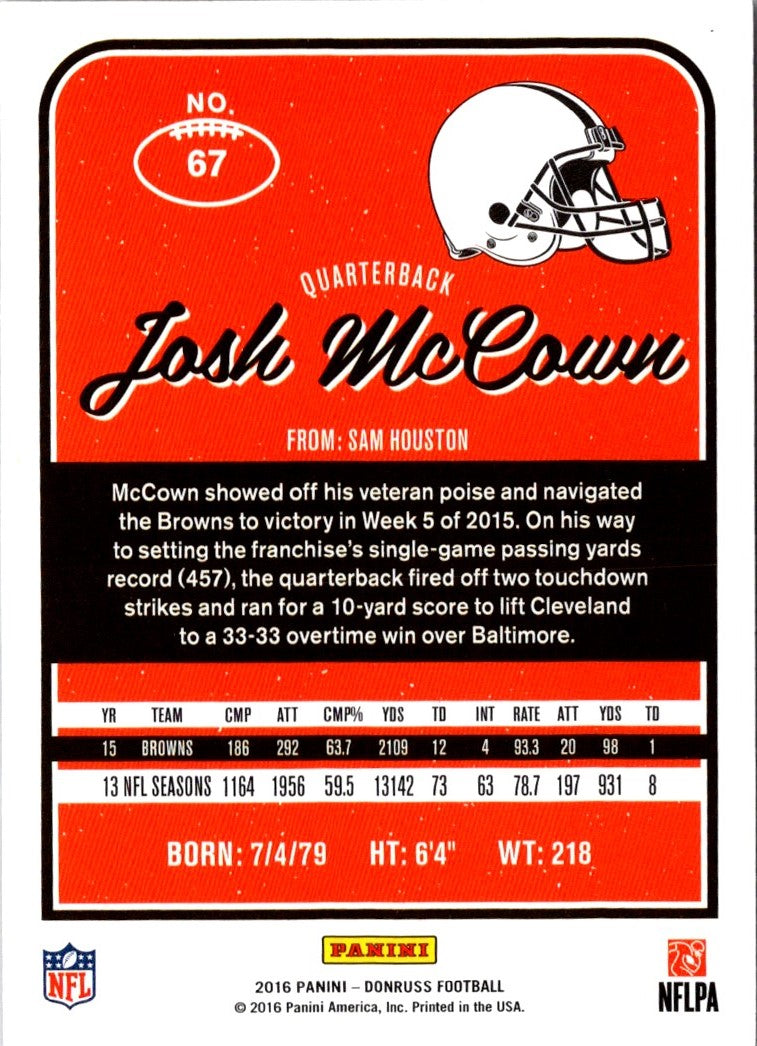 2016 Donruss Josh McCown