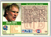 1989 NFL Proset Rulon Jones #106