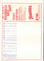 1986 Fleer Baseball's Best Sluggers vs. Pitchers Tony Gwynn #15