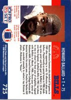 1990 Pro Set Howard Ballard #725 Rookie
