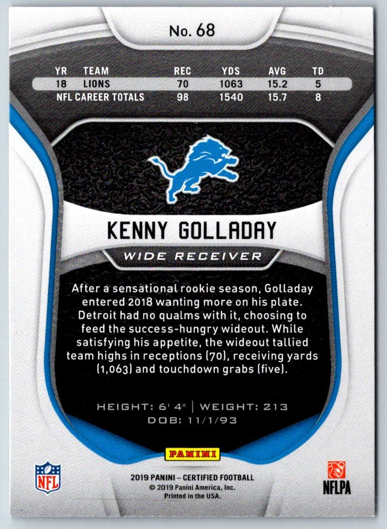 2019 Panini Certified Kenny Golladay