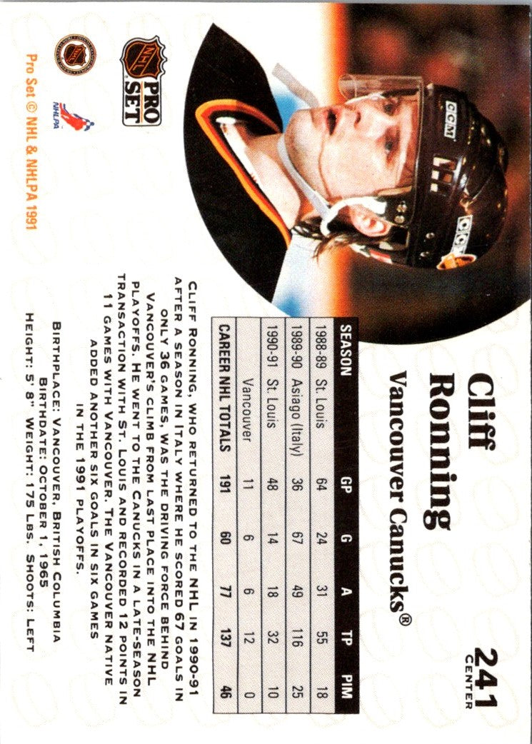 1991 Pro Set Cliff Ronning