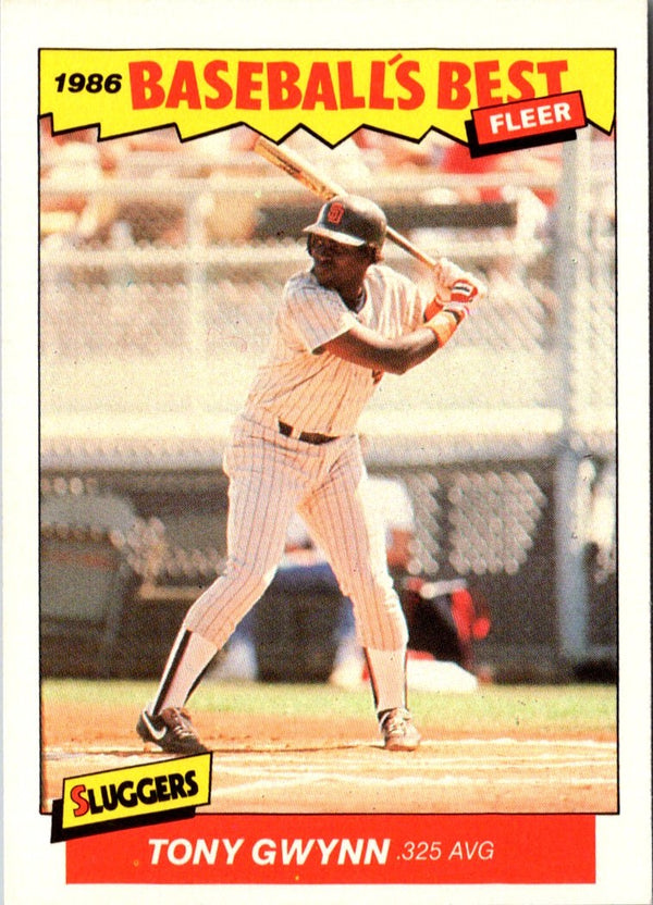 1986 Fleer Baseball's Best Sluggers vs. Pitchers Tony Gwynn #15