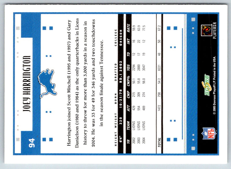 2005 Score Joey Harrington