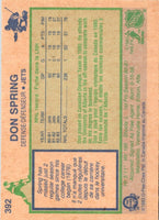 1983 O-Pee-Chee Don Spring #392