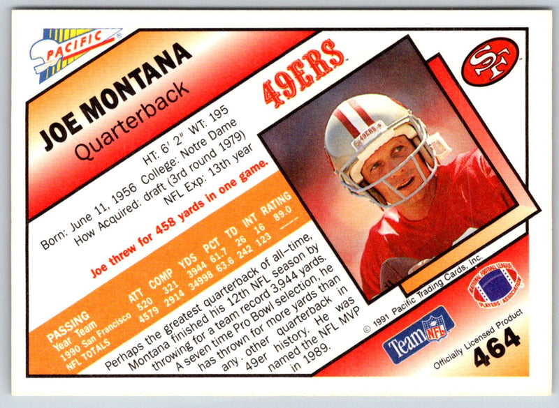 1991 Pacific Joe Montana