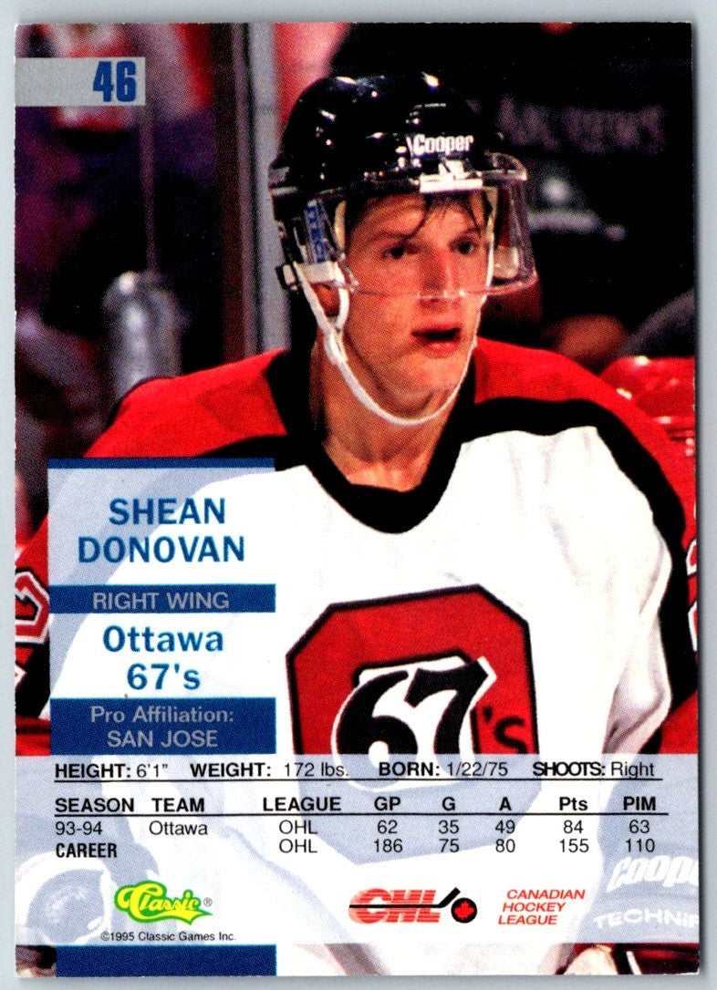 1995 Classic Images Shean Donovan