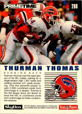 1992 Pinnacle Thurman Thomas #34