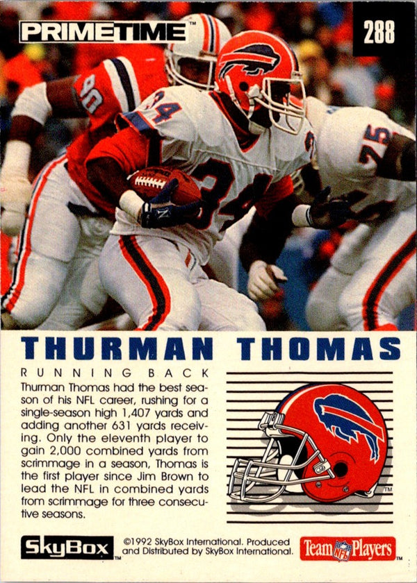 1992 Pinnacle Thurman Thomas #34