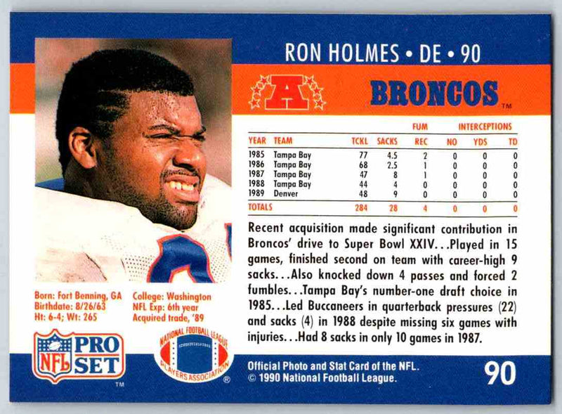 1990 Pro Set Ron Holmes