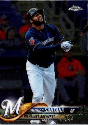 2018 Topps Chrome Domingo Santana #93