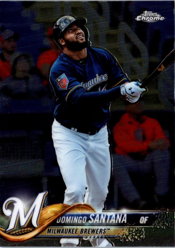 2018 Topps Chrome Domingo Santana #93