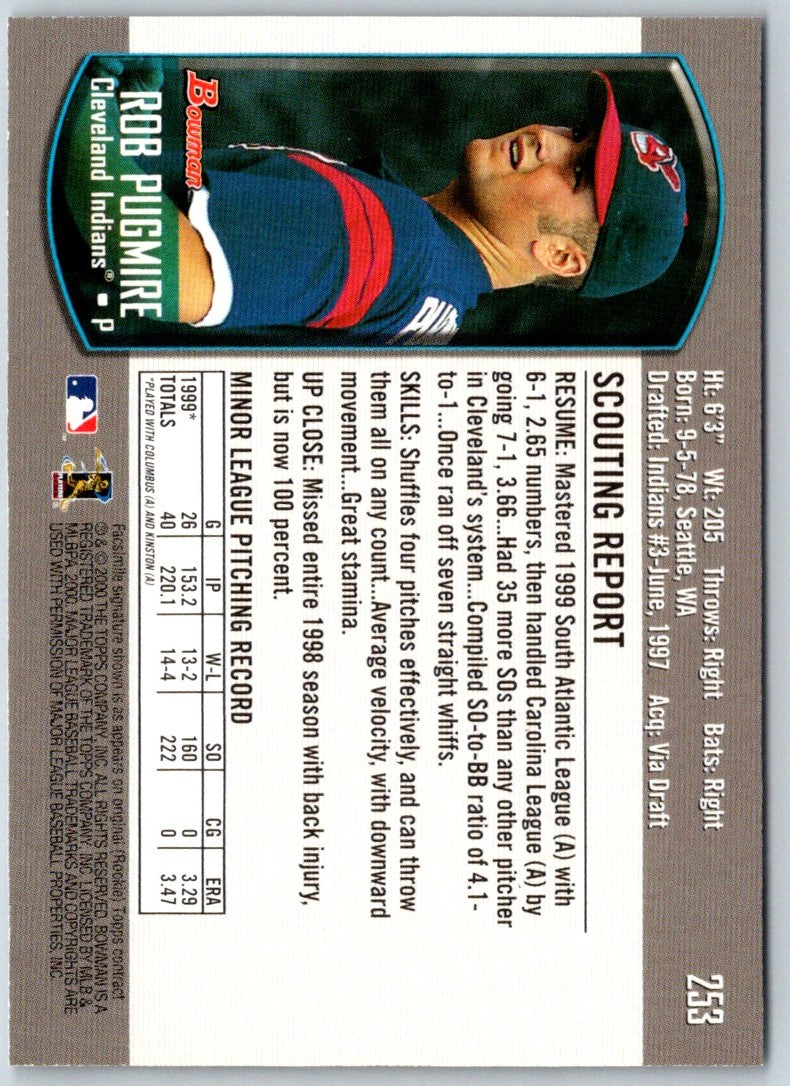 2000 Bowman Rob Pugmire