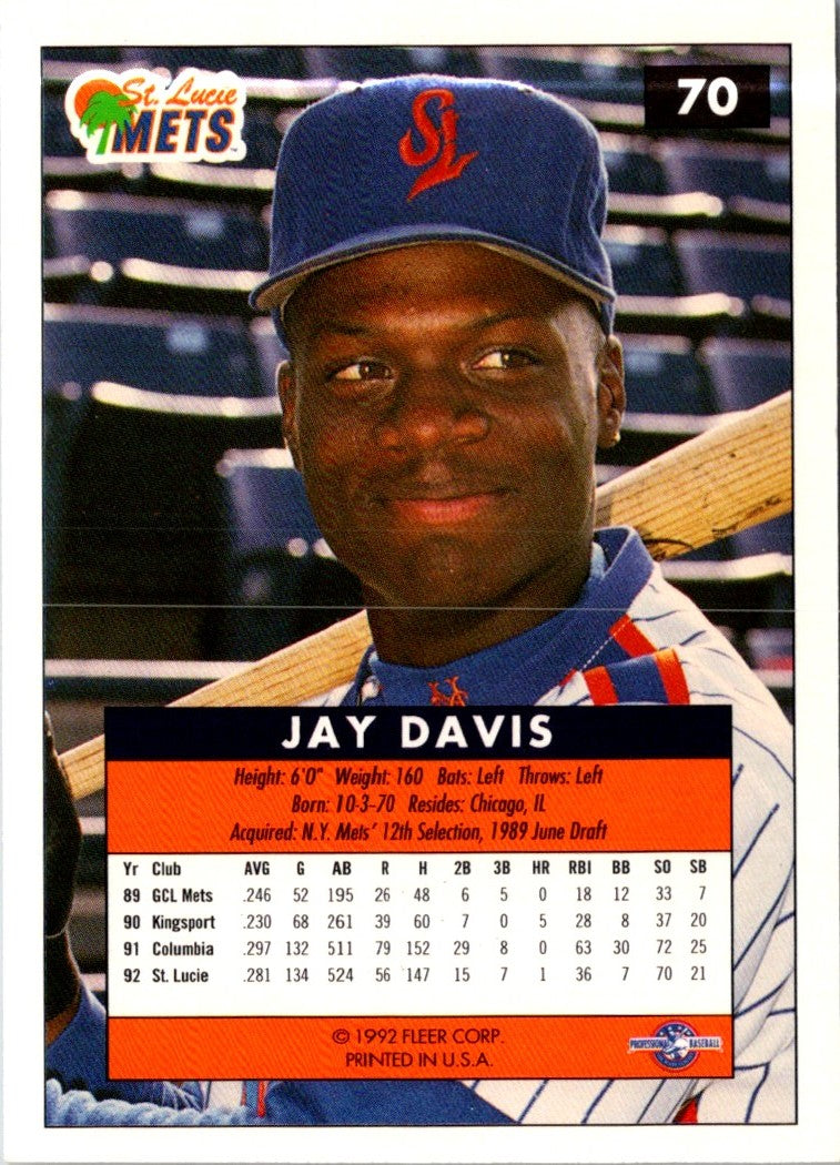 1992 Fleer Excel Jay Davis