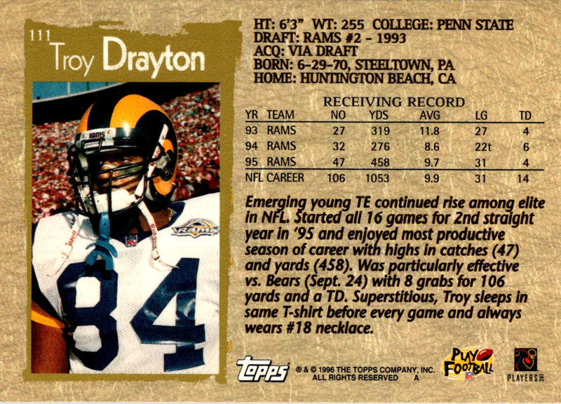 1996 Topps Troy Drayton