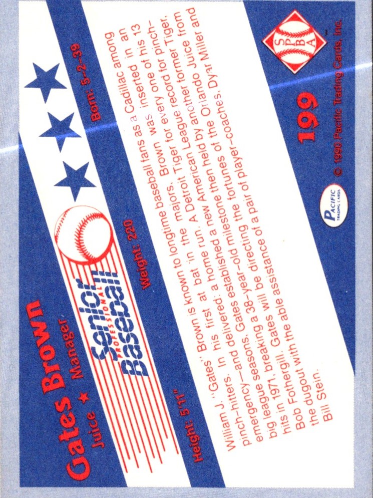 1990 Pacific Senior League Gates Brown