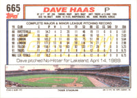 1992 Topps Dave Haas #665