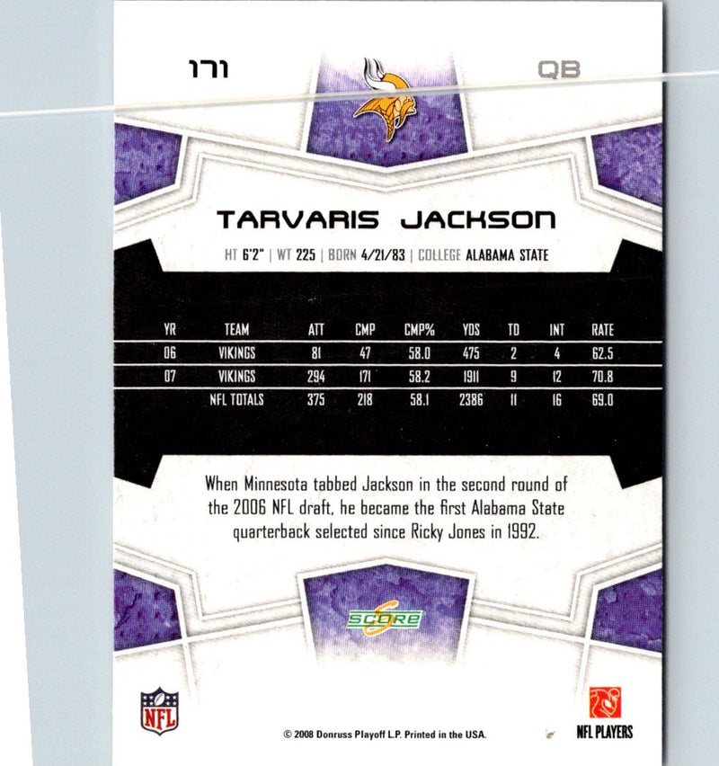 2008 Score Tarvaris Jackson