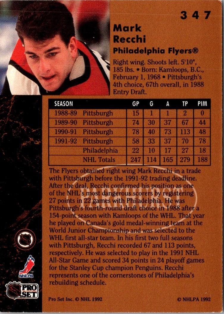 1991 Parkhurst French Mark Recchi