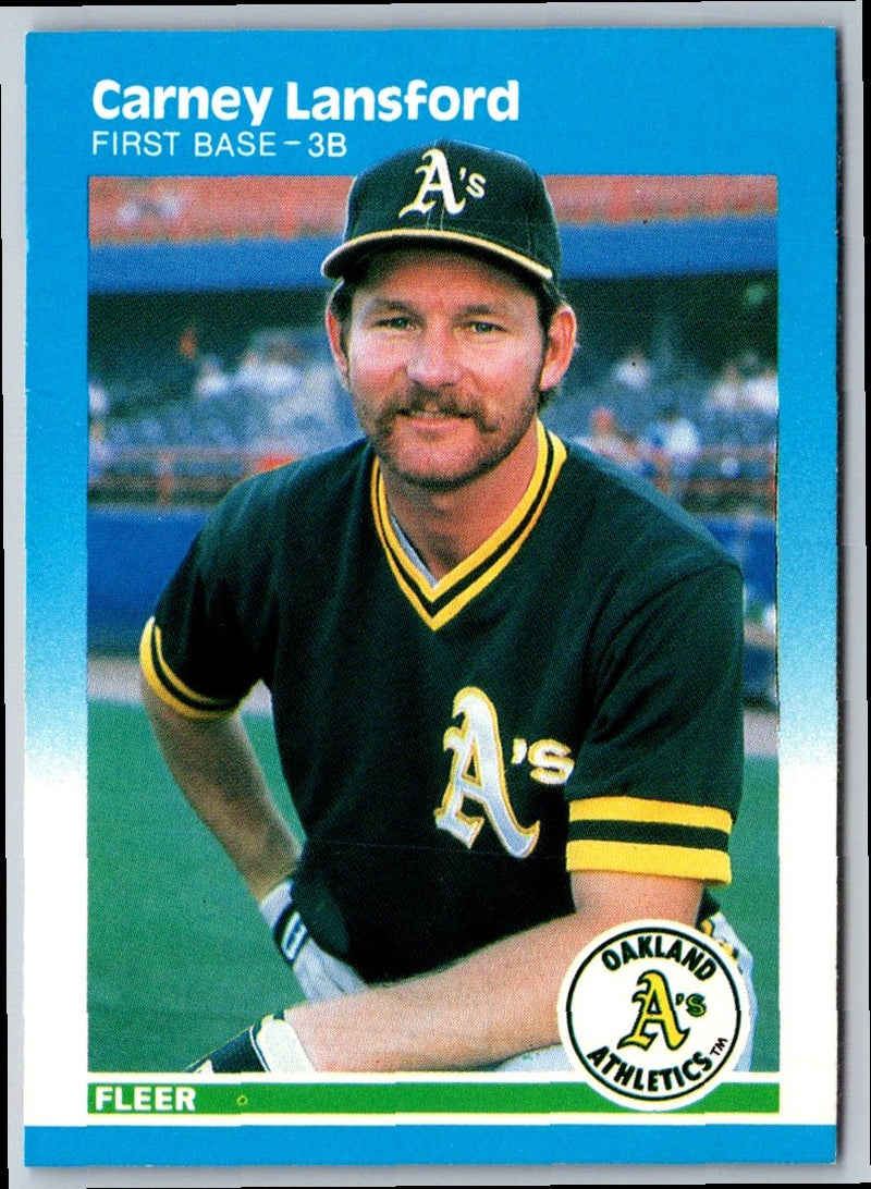 1987 Fleer Carney Lansford