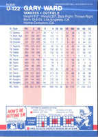 1987 Fleer Update Glossy Gary Ward #U-122