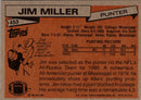 1981 Topps Jim Miller