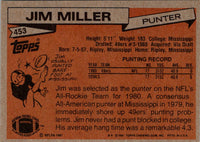 1981 Topps Jim Miller #453 Rookie NM-MT
