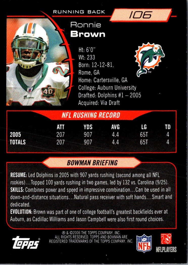 2006 Bowman Ronnie Brown