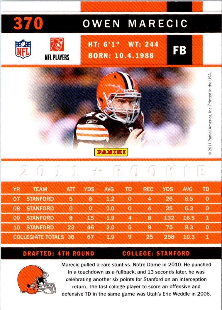 2011 Score Owen Marecic