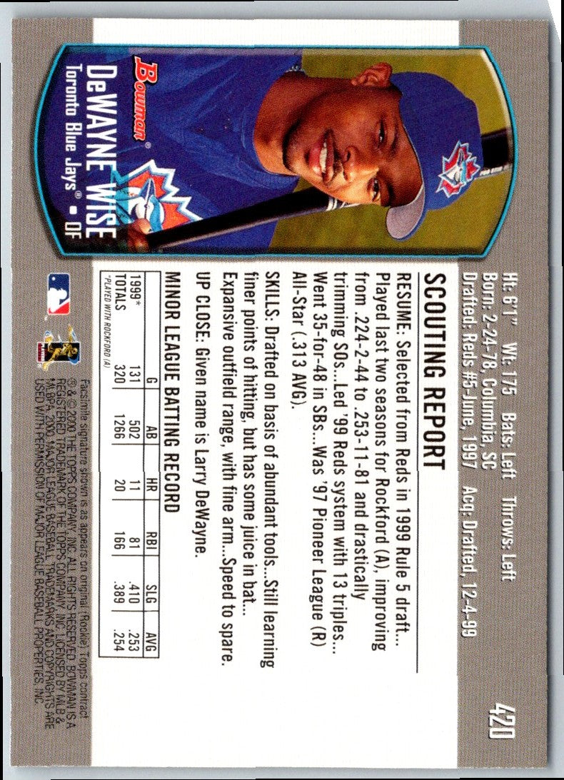 2000 Bowman DeWayne Wise