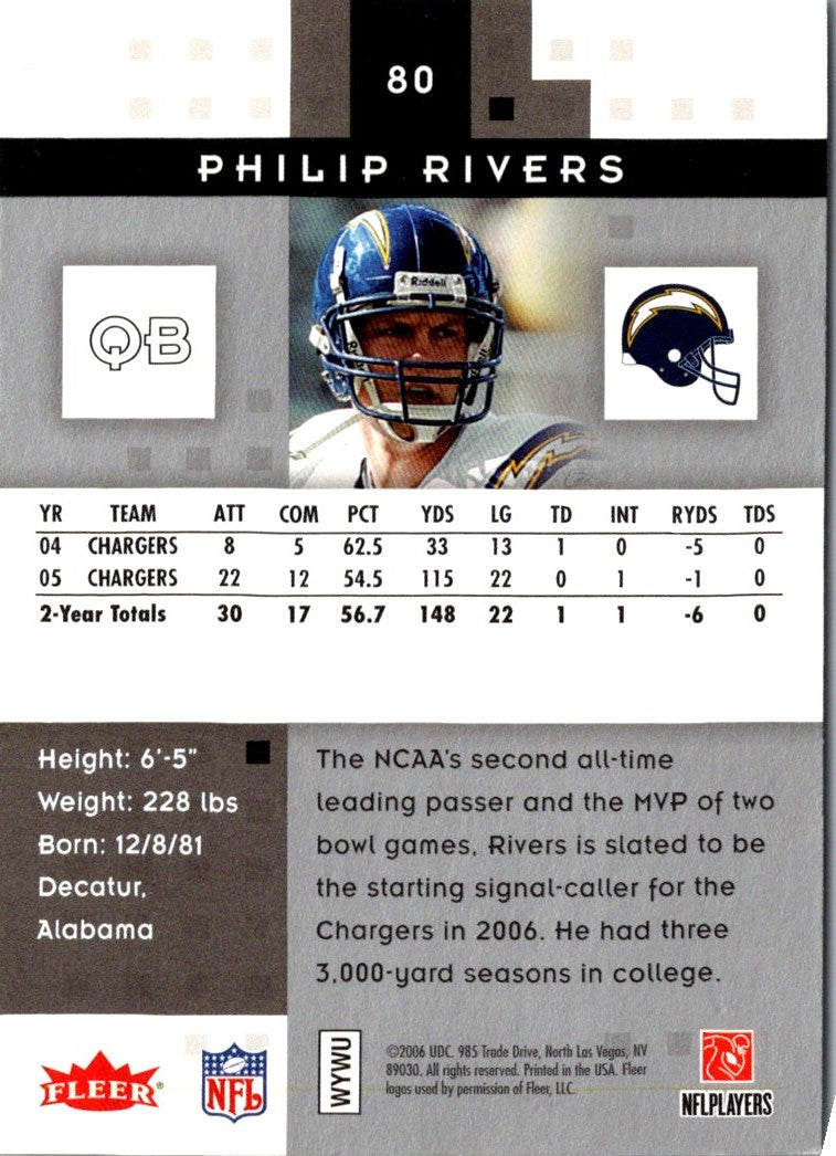 2006 Upper Deck Philip Rivers