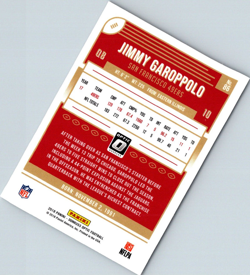 2018 Panini Absolute Jimmy Garoppolo