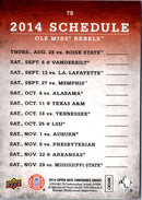 2014 Upper Deck Conference Greats Mississippi Team Schedule