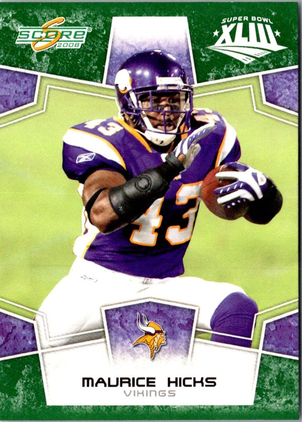 2008 Score Super Bowl XLIII Maurice Hicks #170