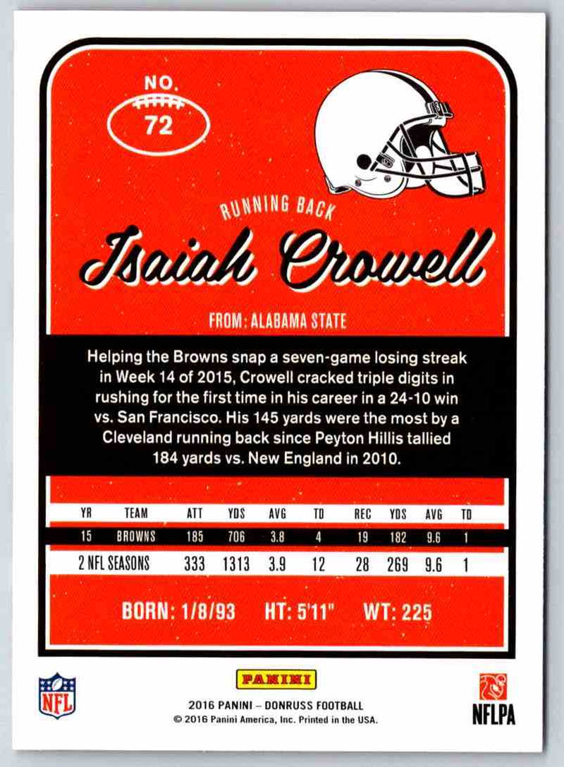 2016 Donruss Isaiah Crowell