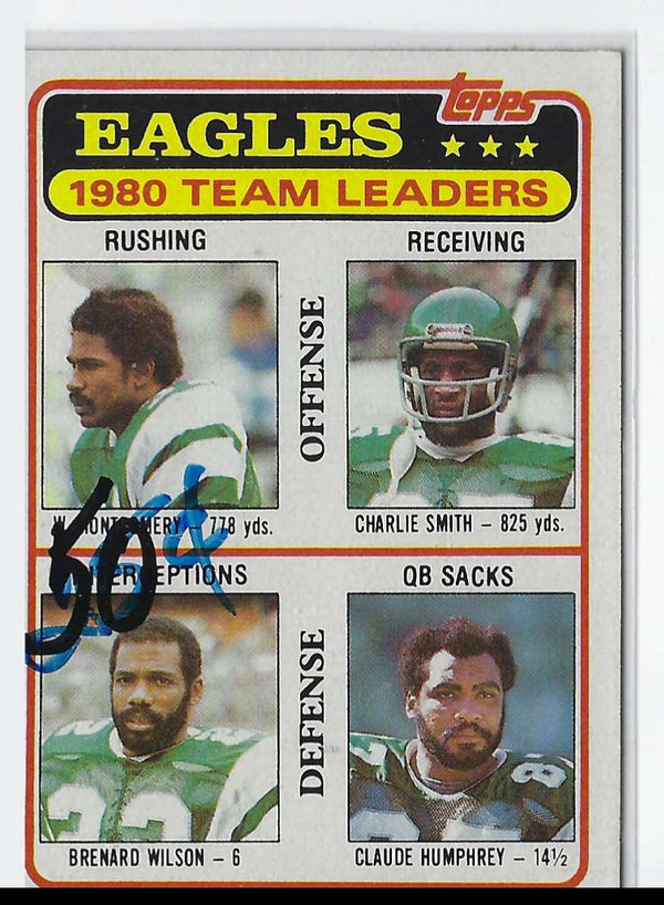 1981 Topps Wilbert Montgomery/Charlie Smith/Brenard Wilson/Claude Humphrey #507 A