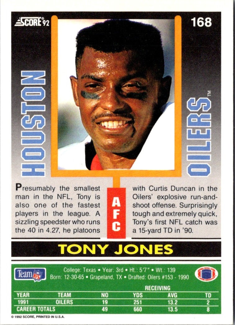 1992 Score Tony Jones