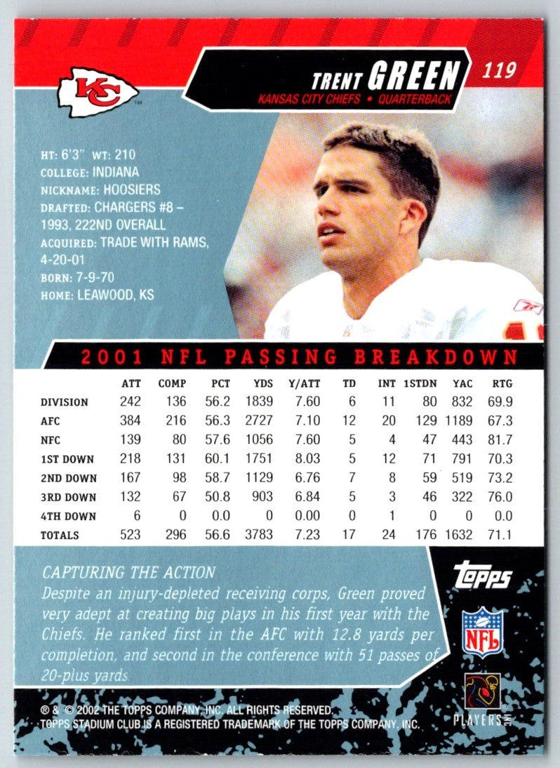 2002 Stadium Club Trent Green