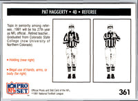 1991 Pro Set Pat Haggerty #361