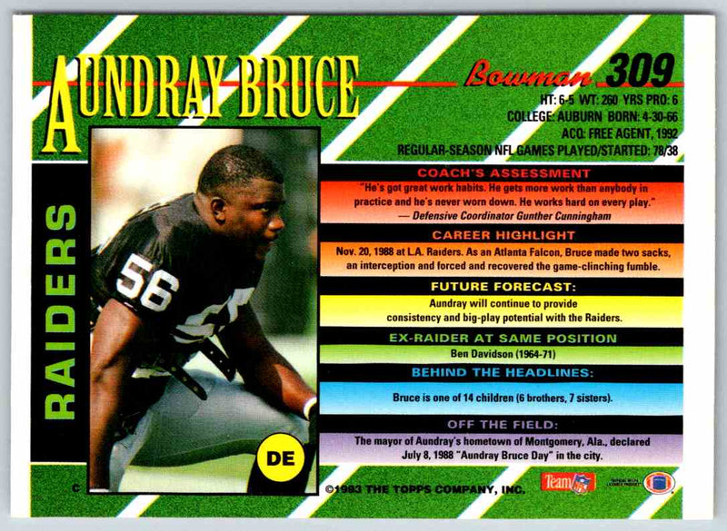 1993 Bowman Football Aundray Bruce